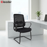 Chaise de bureau exécutive en maille, série de chaises modernes, durable, accoudoirs fixes, forme en L, vente chaude
