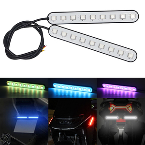 Promotion : Bande lumineuse LED DRL 9 LED RGB effet caméléon pour voiture et <span class=keywords><strong>moto</strong></span> 12V 24V, étanche, installation sans perçage - Product Image 1