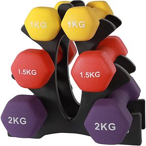Ensemble d'haltères compact de 20 kg avec support, facile à ranger pour une petite salle de sport à domicile - Product Image 6