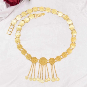 Chaîne de <span class=keywords><strong>taille</strong></span> bohème en métal pompon bohème sculpté fleur corps chaîne pour femmes filles accessoires - Product Image 5
