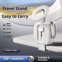Support magnétique pour téléphone de haute qualité avec un support métallique pliable rotatif à 360 degrés pour les voyages en avion et l'utilisation sur le bureau