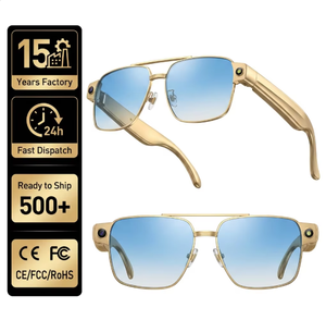 Lunettes audio intelligentes avec fonction marche/arrêt automatique, charnière à ressort métallique, commande tactile et chargement magnétique pour la musique et les appels mains libres - Product Image 1