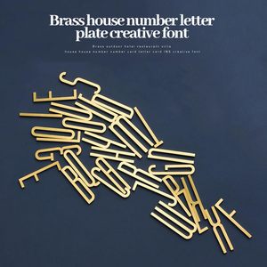 Casa de latón macizo letras Hotel Oficina puerta número buzón dirección alfabeto Digital para el hogar placas al aire libre <span class=keywords><strong>Placa</strong></span> de puerta - Product Image 4