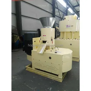 Flat Die SKJ350 rice husk sawdust pellet machine, 30KW biomass wood pellet machines for sale