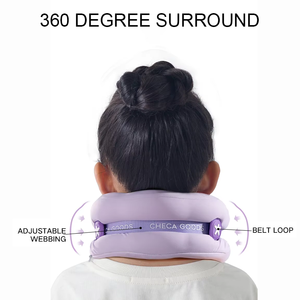 Bantal Pesawat Bentuk U dari Busa Memori yang Nyaman, Penyangga Leher dan Kepala, Bantal Leher Portabel untuk Perjalanan, untuk Anak Laki-laki dan Perempuan - Product Image 2