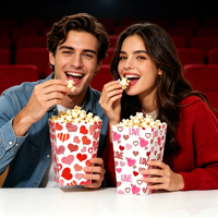 Boîtes en carton pour la fête de la Saint-Valentin, décoration de mariage, emballage pour aliments, boîtes à popcorn