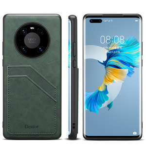 Étui de téléphone antichoc en similicuir PU vintage avec double fente pour cartes et bord mat pour les séries P70/P60/Mate60/Honor 100 - Product Image 6