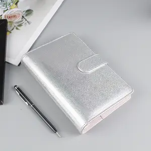 A5 A6 6 Ring Spiral Work Journal Budget Binder With Cash Envelopes Pu Leather Notebook Binder Agenda Organizer Stationery