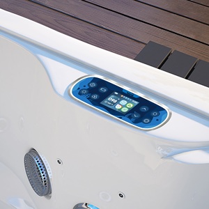 Best Seller 41-Jet Luxury Outdoor Spa Bañera de hidromasaje Jacuzzis <span class=keywords><strong>con</strong></span> 2 <span class=keywords><strong>tumbonas</strong></span> Diseño moderno para villas Suministro al por mayor - Product Image 5