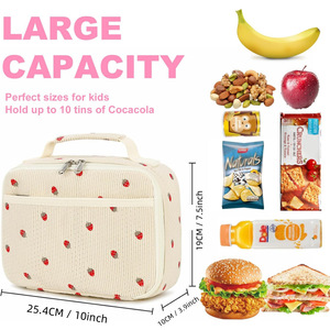 Kids <b>Lunch</b> <b>Box</b> Boys Girls Insulated <b>Lunch</b> Cooler Bag Reusable <b>Lunch</b> Tote Kit for <b>School</b> Travel - Product Image 2