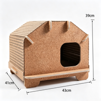 Maison pour chat en liège naturel, écologique et durable, sans assemblage par clous, abri minimaliste pour chat d'intérieur et lit pour chat