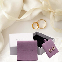 Vente en gros de sacs-cadeaux de bijoux de luxe personnalisés, petits colliers et bagues, mini emballages avec logo personnalisé