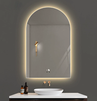 Miroir de Maquillage Intelligent Mural LED, Anti-Buée avec Interrupteur Tactile, Grossissement 3X, IP44 pour Salon et Maison