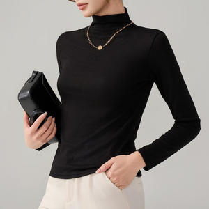 <span class=keywords><strong>Maglia</strong></span> da <span class=keywords><strong>donna</strong></span> mezza dolcevita tinta unita leggera <span class=keywords><strong>calda</strong></span> abbigliamento invernale di fascia alta stile Casual primavera autunno camicia di Base esterna - Product Image 3