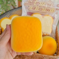 Jouet Squishy Pain de mie à remontée lente - Jouet sensoriel anti-stress en PU souple pour adultes et enfants