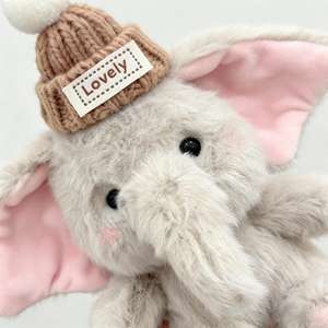 Portachiavi Creativo a Forma di Elefante in Peluche, Bambola in Cotone PP, Ornamento per Borse Regalo, Macchina a Pinza - Product Image 3