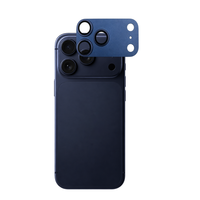 Protection d'objectif d'appareil photo en verre trempé 9D en aluminium HD transparent pour iPhone 17