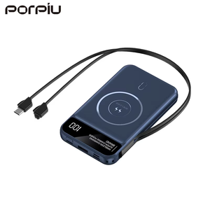 <span class=keywords><strong>Mini</strong></span> banco de energía portátil de 10000mAh USB para cargador inalámbrico magnético con pantalla Venta caliente de carga al aire libre para Apple - Product Image 1