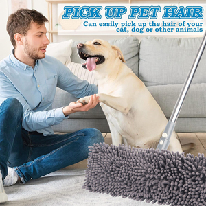 뜨거운 판매 품질 강철 텔레스코픽 막대 두꺼운 셔닐 플랫 먼지 걸레 기계 빨 실내 바닥 청소 - Product Image 4