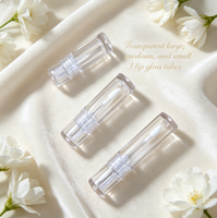 Tubes de gloss transparents de trois tailles différentes (3 ml, 1 ml, 7 ml), petits, moyens et grands, personnalisation possible, en stock, ABS