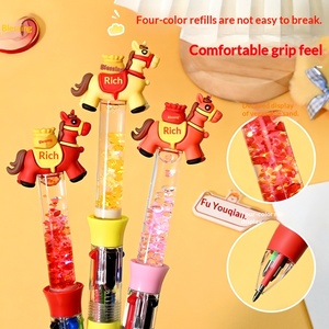 Bolígrafos <span class=keywords><strong>de</strong></span> punta redonda económicos, personalizables, multicolor, creativos, bonitos, <span class=keywords><strong>de</strong></span> dibujos animados, con efecto arena movediza, en cuatro colores, al por mayor, chinos - Product Image 3