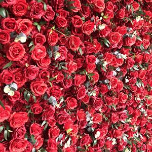 Muro de Flores Artificiales de Rosas al por Mayor, Rollo de Tela con Fondo de Flores para Decoración de Bodas - Product Image 6