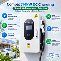 Borne rapide 14kW courant continu voiture électrique murale CCS2 OCPP1.6J RFID APP solaire stockage batterie maison commerce
