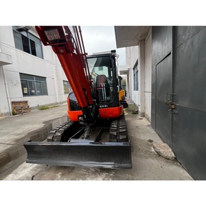 Mini-excavatrice Kubota U55-5 de 5,5 tonnes, excavatrice sur chenilles avec godet de 0,22 m³ de capacité, équipement de construction d'occasion - Product Image 2