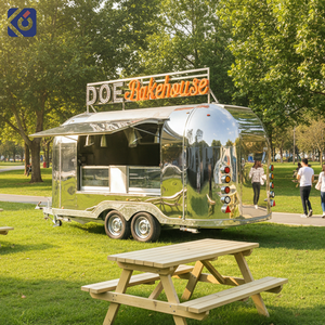 CAMPTRL Remorque de restauration mobile en acier inoxydable, cuisine mobile, remorque de concession, chariot de nourriture pour glaces et hot-dogs - Product Image 1