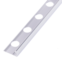 Bordure de carrelage en aluminium en forme de L moderne, bordure métallique durable pour carreaux en céramique et en porcelaine - Autocollante, imperméable, marque Fushifu, 2 ans
