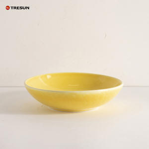 Ensembles d'assiettes d'hôtel de mariage européen vaisselle ensembles de vaisselle en céramique jaune nordique pour la maison - Product Image 2