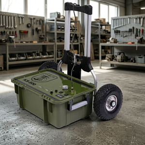Chariot à outils électrique robuste vert neuf avec roues pour une mobilité aisée et étui, garantie de 4 ans - Product Image 3