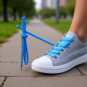 Lacets Ilan 120 cm bleus lumineux pour baskets - Product Image 3