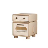 Table de chevet moderne et minimaliste pour enfants, armoire de rangement créative en forme de robot, pour garçons et filles, en bois massif, 2 tiroirs
