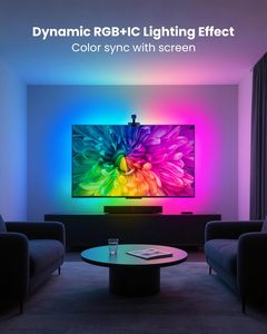 <b>Smart</b> RGB LED Strip <b>Lights</b> Compatible Bluetooth/WiFi App Music Sync for 55-65 Inch Black Alexa Google Home Integration - Product Image 3