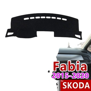 Pour Skoda Fabia 3 NJ 2015 2016 2017 2018 2019 2020 MK3 Tapis antidérapant pour tableau de bord, couvre-tableau de bord, pare-soleil, tapis de tableau de bord, accessoires de voiture - Product Image 2