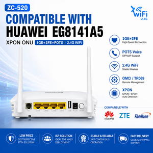 ราคาประหยัด GPON EPON XPON ONU 1GE 3FE POTS WiFi ONT ใช้งานร่วมกับ Huawei OLT ZTE OLT EG8141A5 สำหรับ ISP - Product Image 1