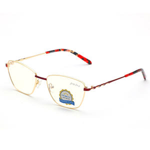 Gafas de Metal con Protección Anti Luz Azul para Mujer, Modelo 5127, Color Gris, Talla Mediana, Montura Completa - Product Image 1