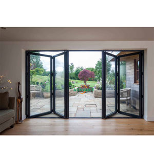 Porte pliante extérieure en accordéon de <span class=keywords><strong>véranda</strong></span> personnalisée bon marché porte coulissante en verre patio porte pliante en aluminium pliante bi pliante - Product Image 2