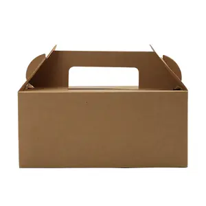 Ready Bulk Wholesale Food Grade Kraft Paper 5.5 Inch 8 Inch Disposable To Go Bakery Cake Box