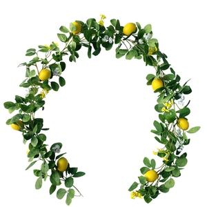 Màu vàng chanh cây chi nhánh chanh trái cây chi nhánh Nhà máy trái cây nhựa Lụa Nhân Tạo chanh chi nhánh cho nhà hàng quán cà phê trang trí nội thất - Product Image 4