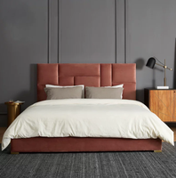 Lit de rangement de luxe en velours, design écologique, mousse éponge confortable et douce, sommier réglable, moderne, taille Queen