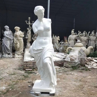 Statue de déesse en fibre de verre faite à la main, design Art Déco, couleur personnalisée, art moderne, sculpture pour cour extérieure ou maison