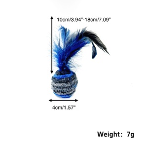 Juguete interactivo de bádminton para gatos con envolturas coloridas, ideal para burlarse y pasear a su gato - Product Image 2