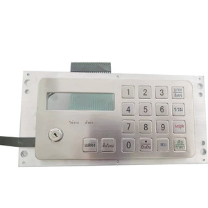 Bàn phím bằng thép không gỉ kim loại 18 phím với bàn phím kiosk điều chỉnh môi trường cứng màu xanh - Product Image 2