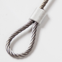 Sangle de levage à boucle filetée Rd-Thread Lift Loop avec extrémité filetée, câble métallique, manchon en acier sans fin, haute résistance