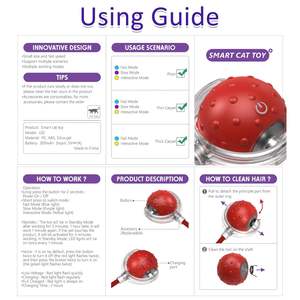 Cat Toys <b>Ball</b> Automatic Fast <b>Rolling</b> Chirping Motion Pet Interactive Movement Toy <b>Activate</b> Smart Cat Playing Toys for Pets - Product Image 6