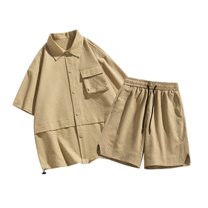 Ensemble confortable pour homme, tendance décontractée, coupe ample, de haute qualité, coupe-vent, avec logo personnalisé, collection hiver 2025 - Product Image 1