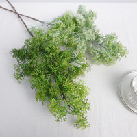 High-End 3-Zinken-Hairy Grass Künstliche Pflanzen Grün blumen für Home Wedding Decoration Großhandel Simulierte Blumen