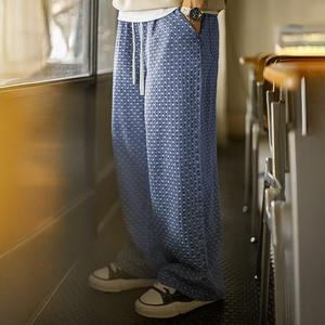 Pantalon décontracté pour homme Maden, taille mi-haute, écologique, coupe droite délavée style rétro, coupe décontractée et fluide, Tendance Automne 2026 - Product Image 2